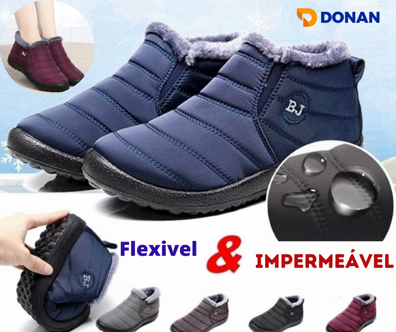 Bota Impermeável de Inverno – Aveludada e Antiderrapante