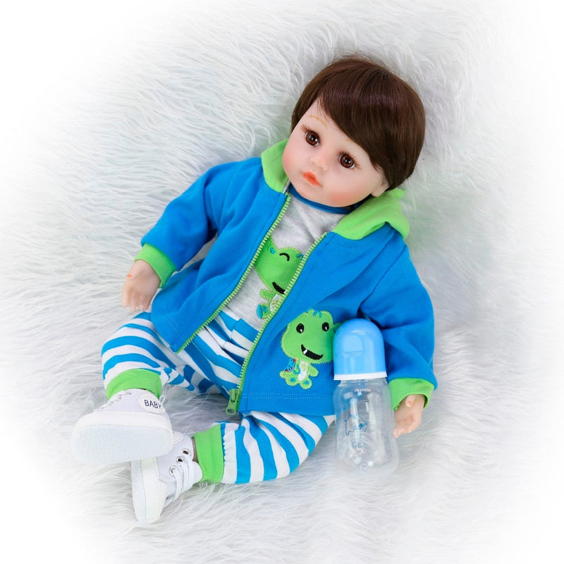 Bebe Reborn Menino 100% Silicone 55 Cm - ENVIO IMEDIATO